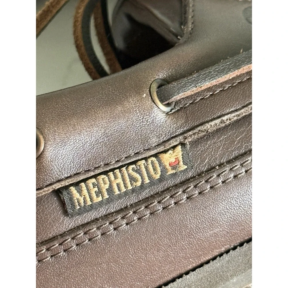 MEPHISTO Hurrikan Spinnaker Boat Shoes Loafers 10.5 US Mens Brown Leather